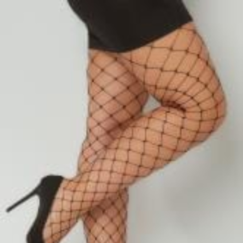 Plus Fishnet Tights Two Pairs by Molly Jacobs - Picture 4 of 6
